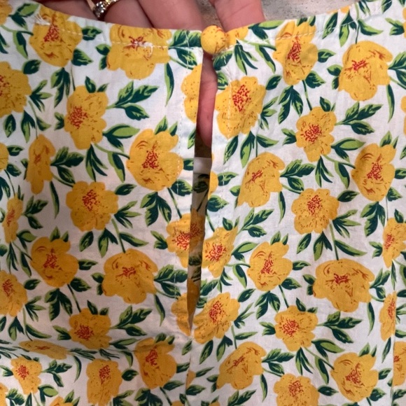 TCEC Floral Print Puff Shoulder Blouse Sz L Summer Cottagecore Vacation Boho - Picture 14 of 16